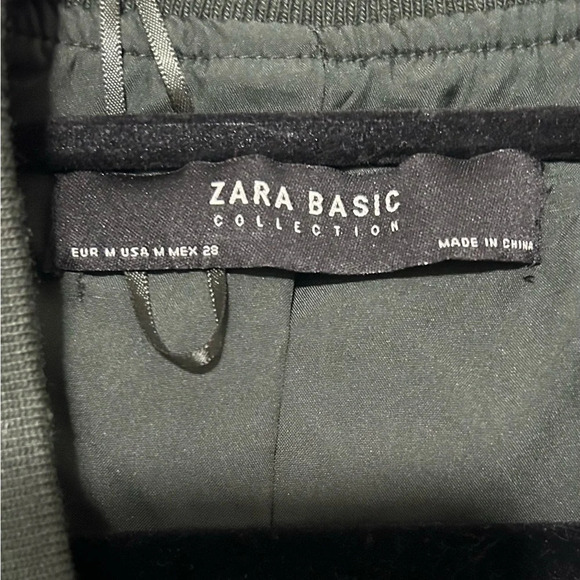 Zara Basic Collection Women Bomber Jacket Dark Green Size Medium - Picture 3 of 6